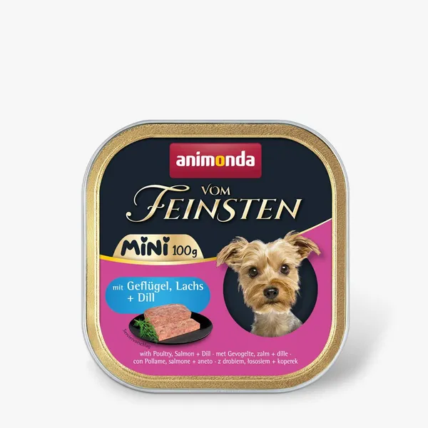 Konservēta suņu barība Animonda Vom Feinsten Mini Adult vista, lasis, dilles 100g