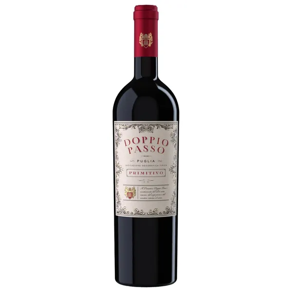 Sarkanvīns Doppio Passo Primitivo 13% 0,75l