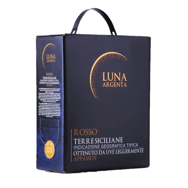 Sarkanvīns Luna Argenta Rosso Apassite pussauss 13,5% 3l