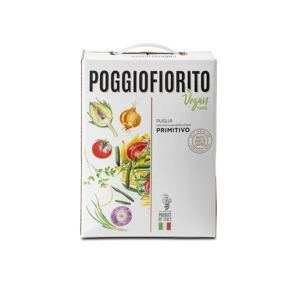 Sarkanvīns Poggio Fiorito Primitivo Puglia 13% 3l
