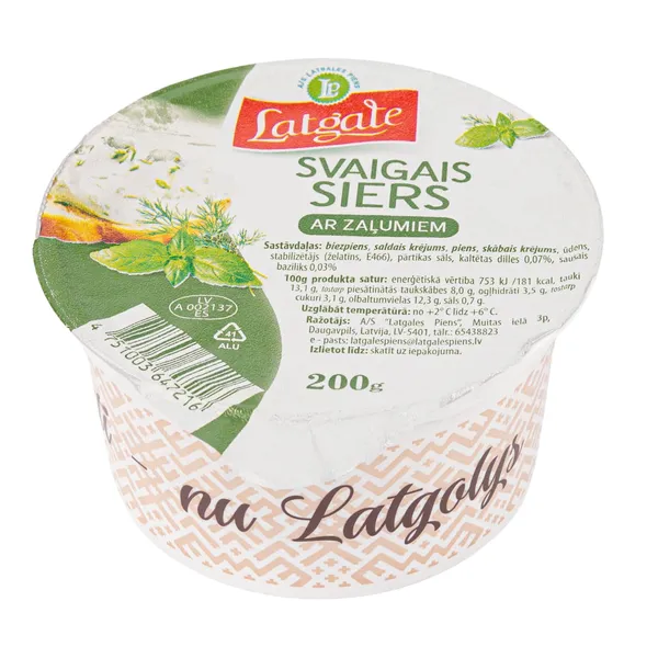 Svaigais siers Latgale ar zaļumiem 200g