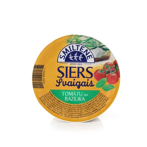 Svaigais siers SMILTENE ar tomātiem un baziliku 200g