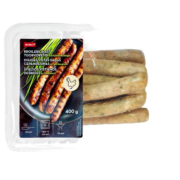 Svaigas vistas gaļas cepamdesiņas Rimi ar garšaugiem 400g