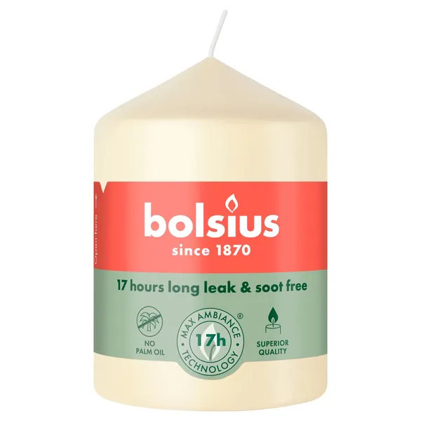 Svece Bolsius cilindriska ziloņkaula 80/58mm