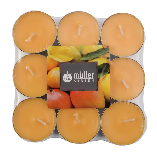 Svece MULLER eksotiskie augļi 4h 18 gab.