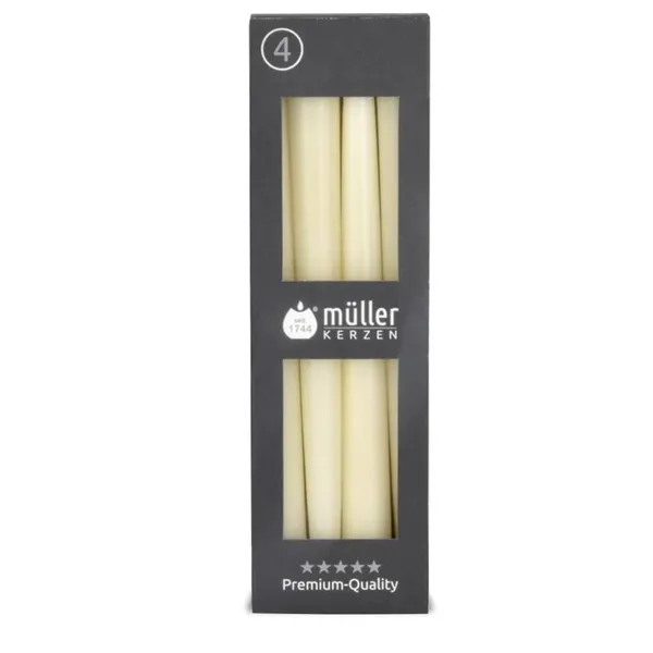 Svece MULLER smilškrāsas, 245 mm, 4 gab.