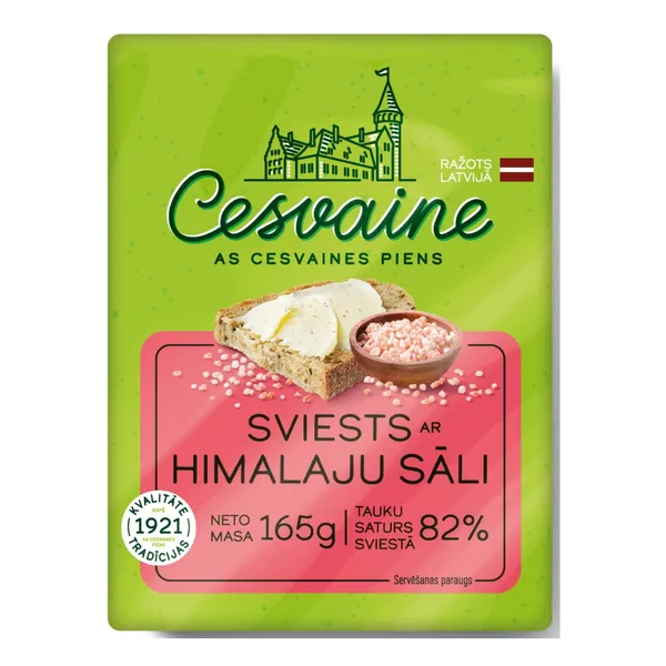 Sviests CESVAINES, ar Himalaju sāli, 82%, 165g