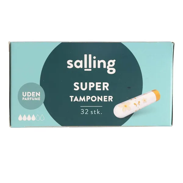 Tamponi Salling super, bez smaržvielām 32 gab