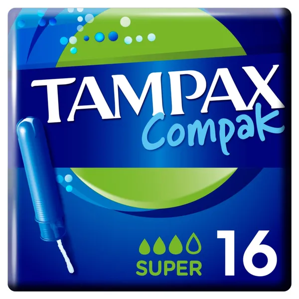 Tamponi Tampax Compak Super ar aplikatoru 16 gab