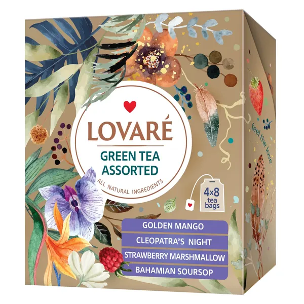 Tēja Lovare Green tea assorted 32x1.5g