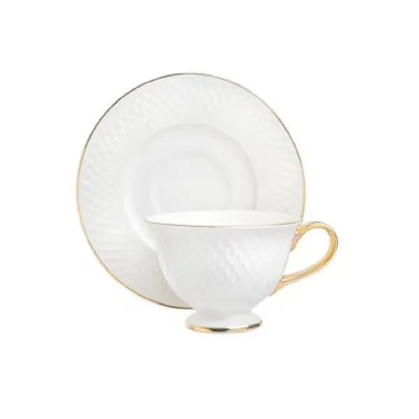 Tējas tase ar apakšt.E clat gold 250ml