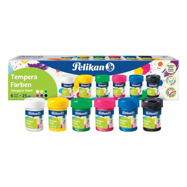 Tempera krāsas Pelikan 6x25ml