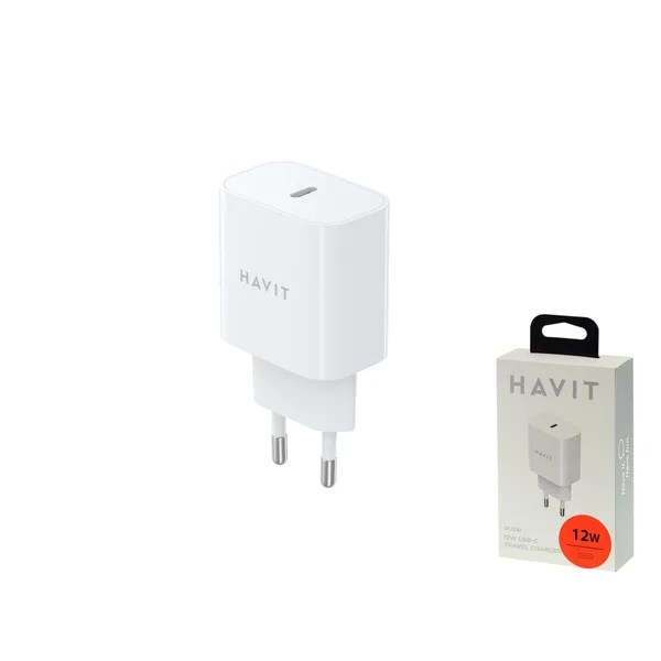 Tīkla lādētājs type c, 2.4a-12w Havit dot uc12