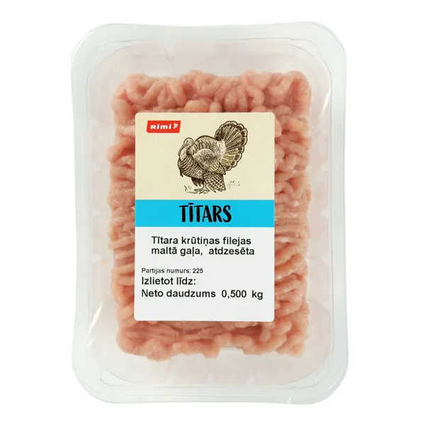 Tītara krūtiņas filejas maltā gaļa Rimi atdzesēta 500g