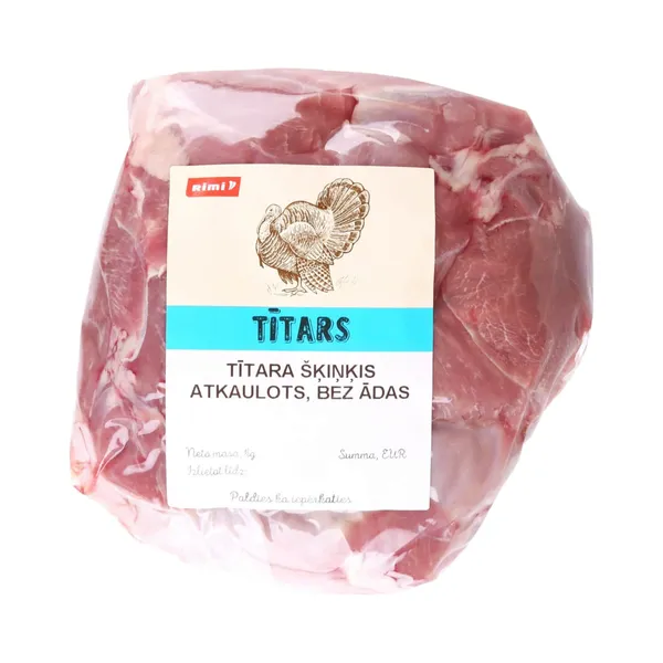 Tītara šķiņķis Rimi atkaulots bez ādas fasēts kg