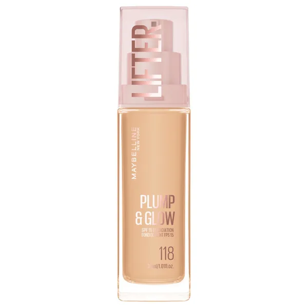 Tonālais krēms Maybelline New York Lifter Plump&Glow 118