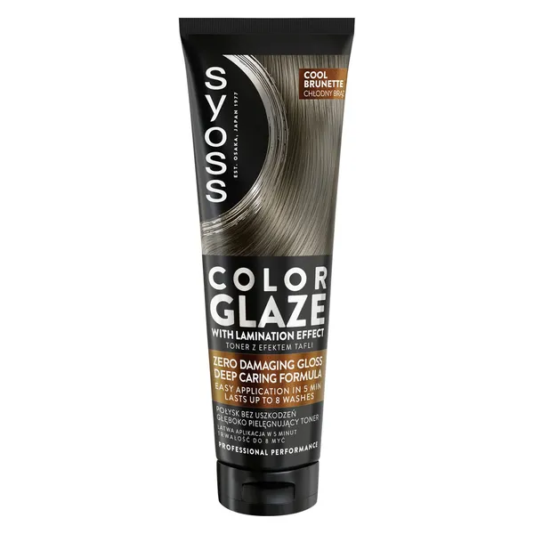 Tonējoša matu krāsa Syoss Color Glaze Vēsi brūns 130ml