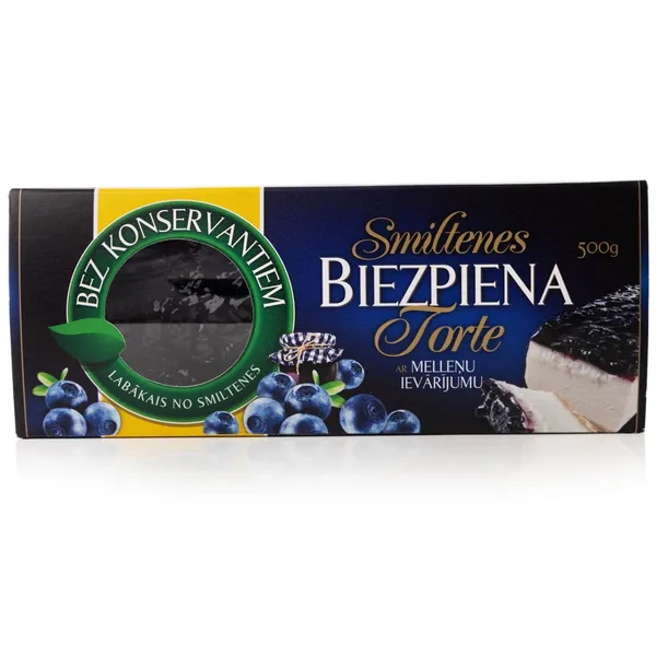 Torte biezpiena ar mellenēm SMILTENE 500g