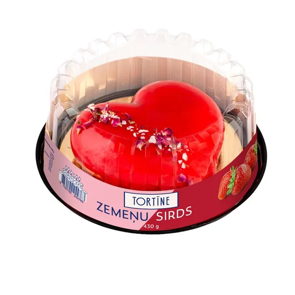 Torte Tortīne zemeņu sirds 430g