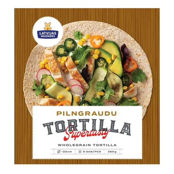 Tortilla Latvijas Maiznieks pilngraudu 360g