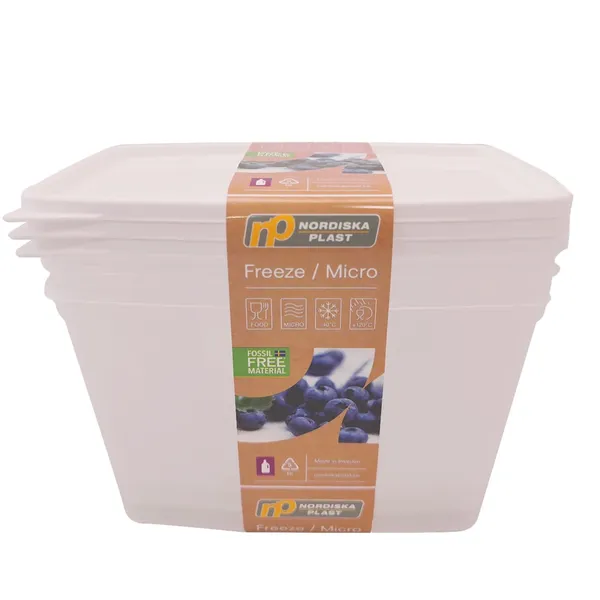 Trauki saldētavai/mikroviļņu krāsnij Nordiska Plast 3x1.2l