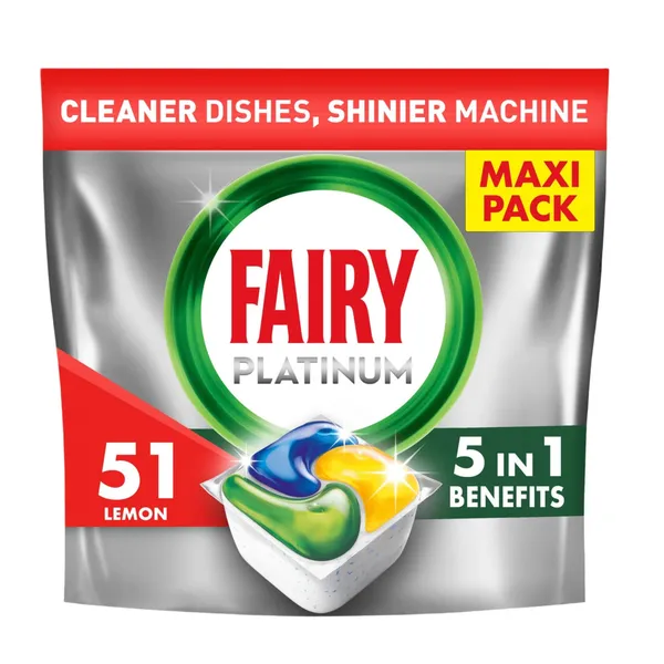 Trauku mazgāšanas kapsulas FAIRY Platinum Lemon 51gab.