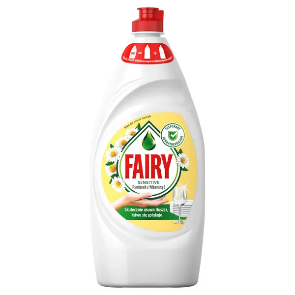 Trauku mazgāšanas līdzeklis fairy sensitive chamomile & vitamine e 900 ml