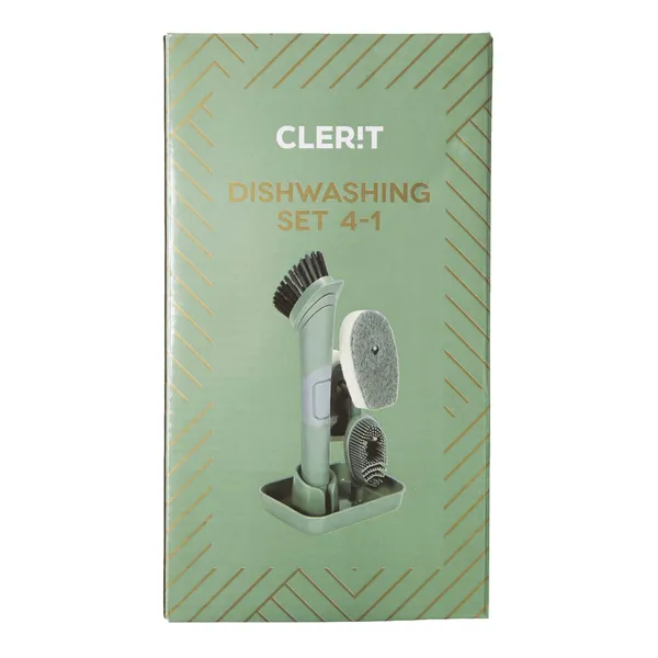 Trauku tīrīšanas birstes komplekts Clerit salvijas zaļš SS26