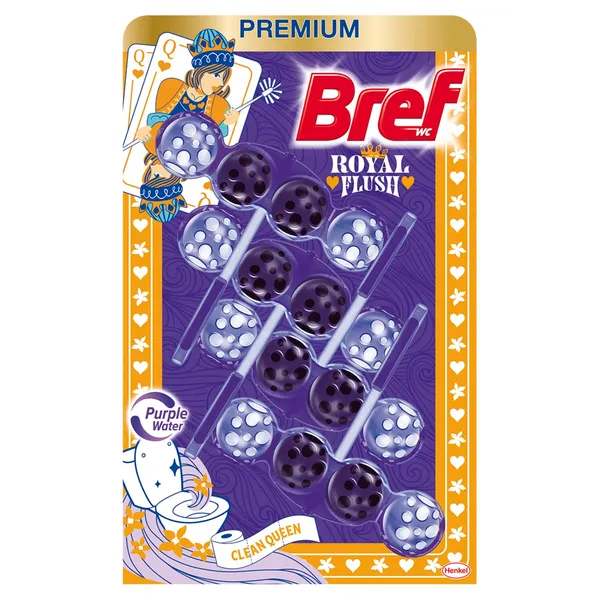 Tualetes tīrīšanas līdzeklis Bref Color Aktiv Clean Queen 4x50g
