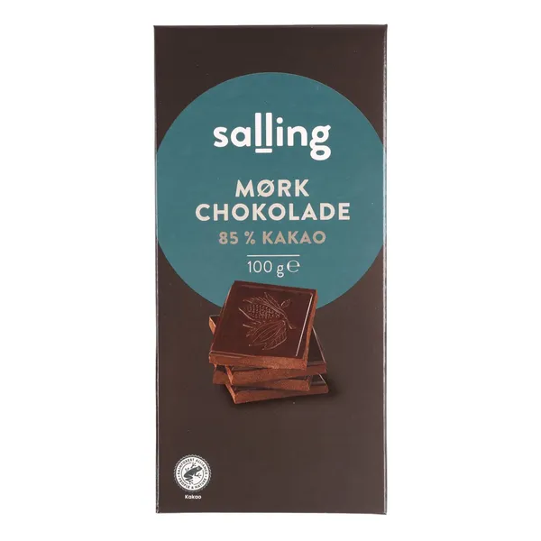 Tumšā šokolāde Salling 85% kakao 100g