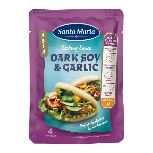 Tumšā vok mērce Santa Maria sojas un ķiploku 100g