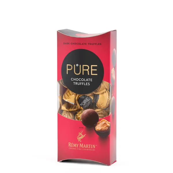 Tumšās šokolādes trifeles Pure Chocolate ar konjaka Remy Martin krēma pildījumu 108