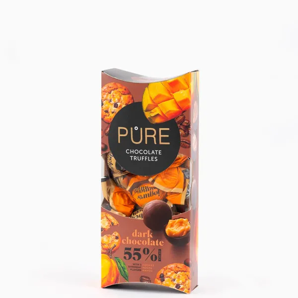 Tumšās šokolādes trifeļu izlase PURE CHOCOLATE 108g