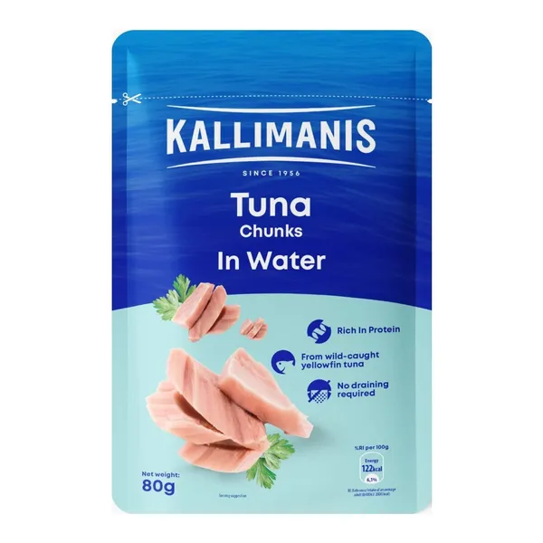 Tunča gabaliņi Kallimanis ūdenī 80g