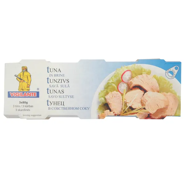 Tuncis Vigilante savā sulā 3x80g/3x52g