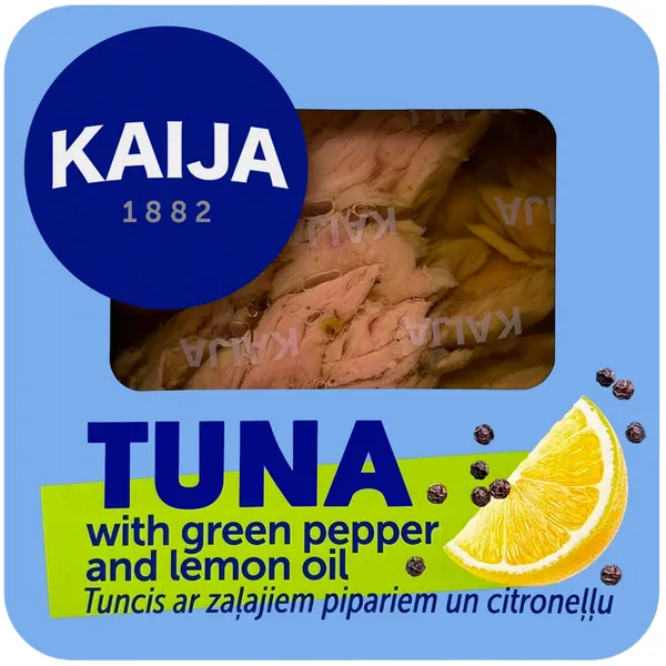 Tunzivju filejas Kaija citronu eļļā ar zaļajiem pipariem EO 160g/104g