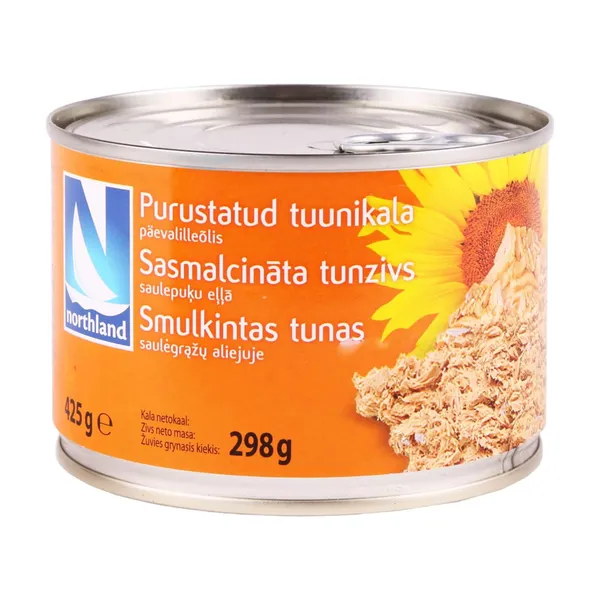 Tunzivs Northland sasmalcināta, eļļā 425g/298g