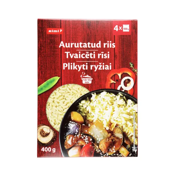 Tvaicēti rīsi Rimi 4x100g