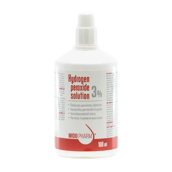 Ūdenraža peroksīds 3% šķīdums 100ml