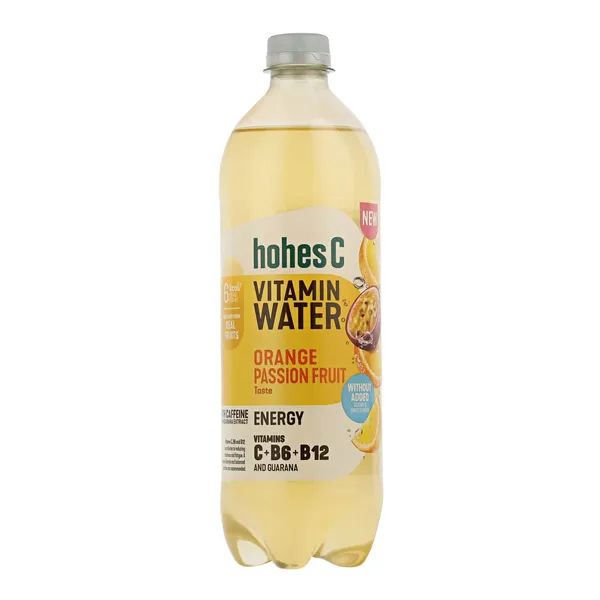 Ūdens Hohes C Energy ar apelsīnu un marakujas garšu, ar vitamīniem 0,75l