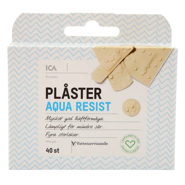 Ūdensizturīgi plāksteri ICA Hjartat 40gab.