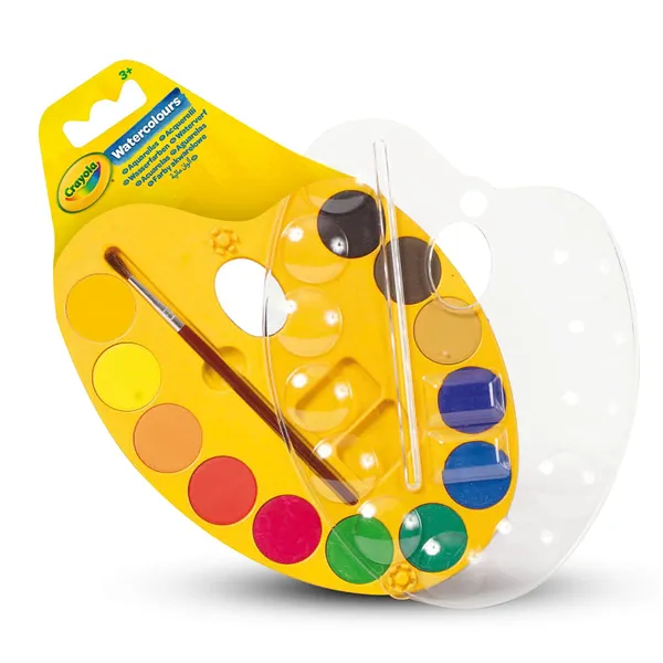 Ūdenskrāsu palete ar otu Crayola 12 gab