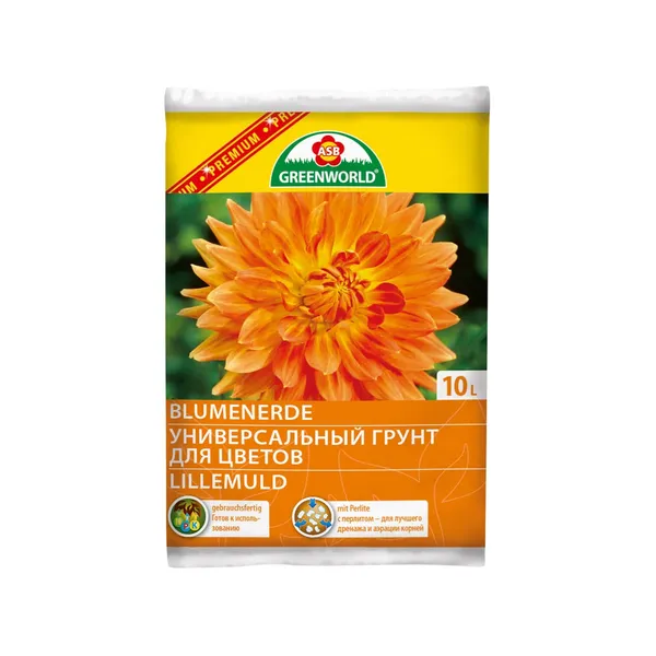 Universāla augsne puķēm Premium 10l