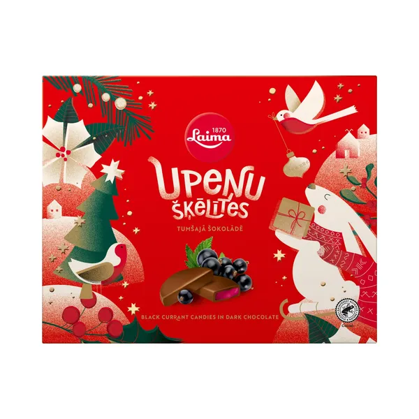 Upeņu šķēlītes Laima ar tum. šok. glaz. 190g