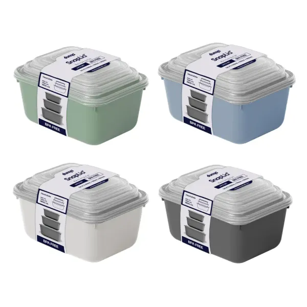 Uzglabāsanas trauku komplekts Dunya 3gab 600,1100,1800 ml AW26