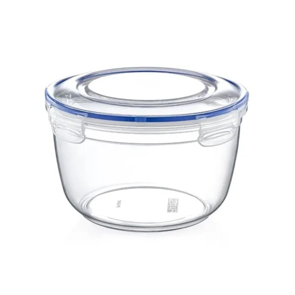 Pārtikas trauks Dunyaplastik 625ml plastmasas apaļš ar vāku un silikona blīvi
