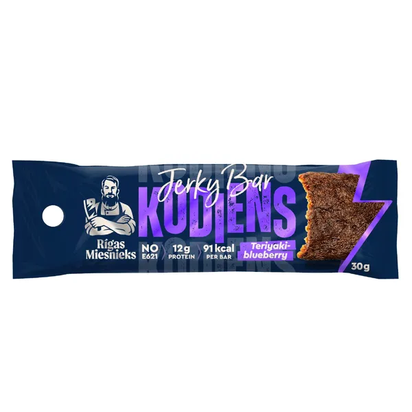 Uzkoda Rīgas Miesnieks Jerky Kodiens terijaki-melleņu 30g