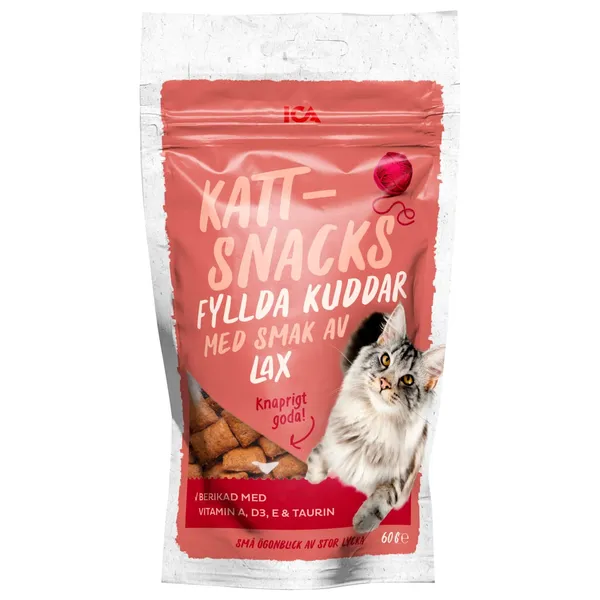Uzkodas kaķiem ICA ar laša garšu 60g
