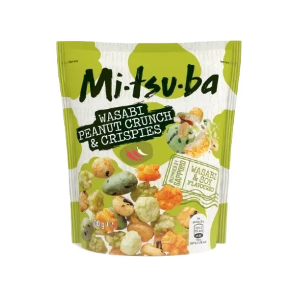 Uzkodas Mitsuba Wasabi peanut crunch&crispies 100g