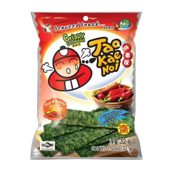 Uzkodas Taokaenoi Crispy seaweed hot&spicy 32g